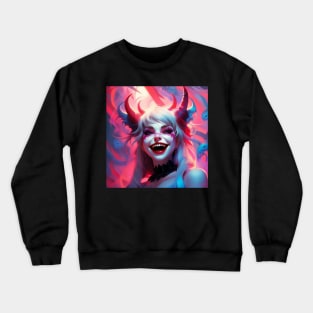 Cute Devil Girl Crewneck Sweatshirt